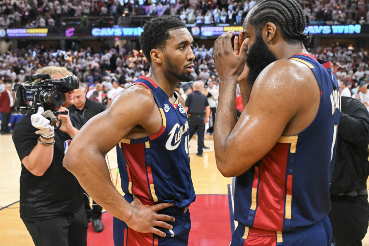 James Harden Donovan Mitchell Cavaliers vs Pistons NBA Playoffs Game 3
