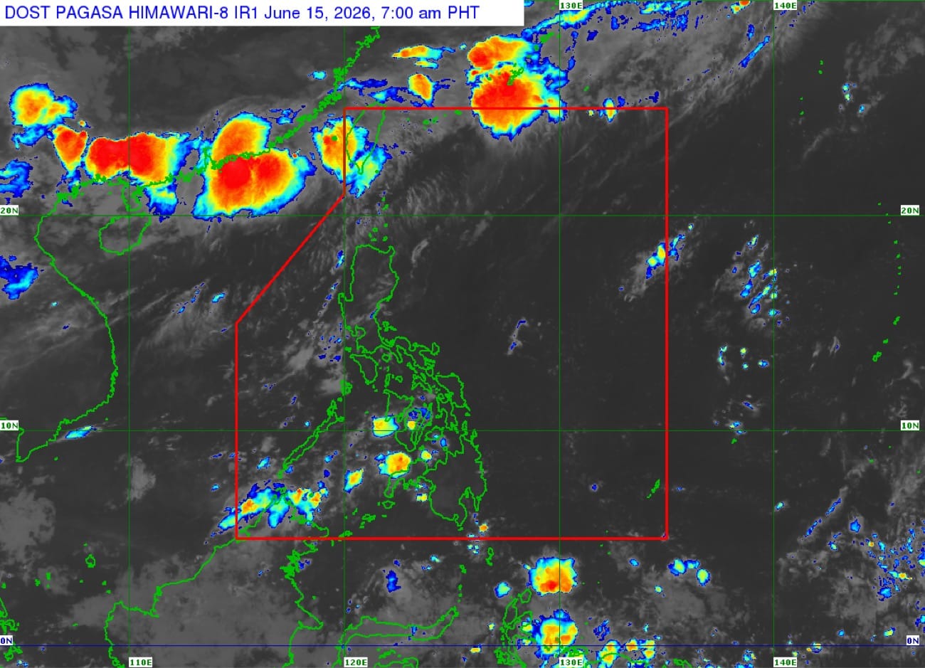 Rain likely in parts of PH as easterlies prevail on June 15