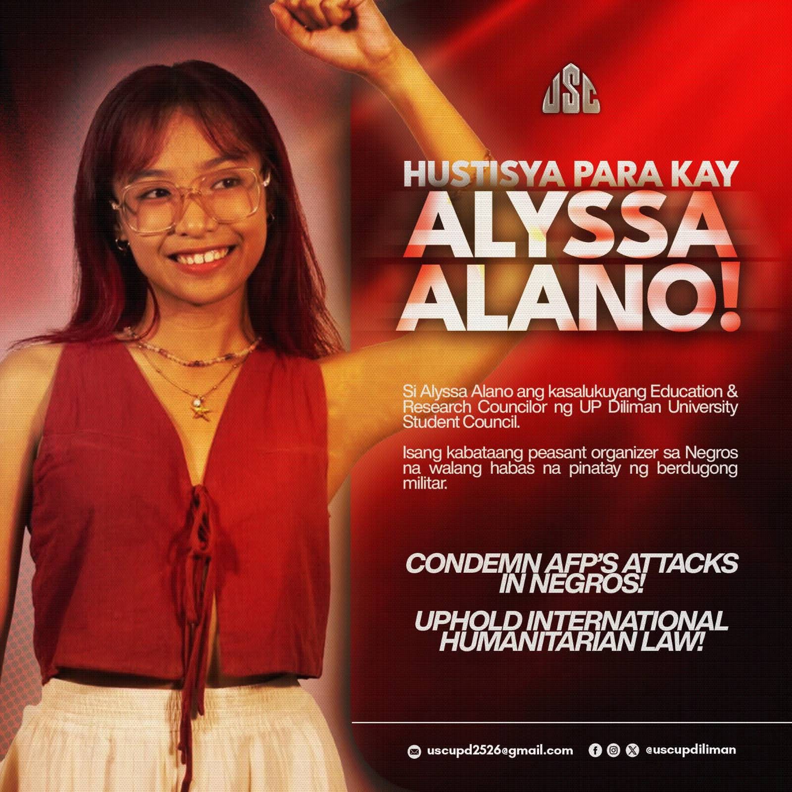 UP student leader slain in Negros clash