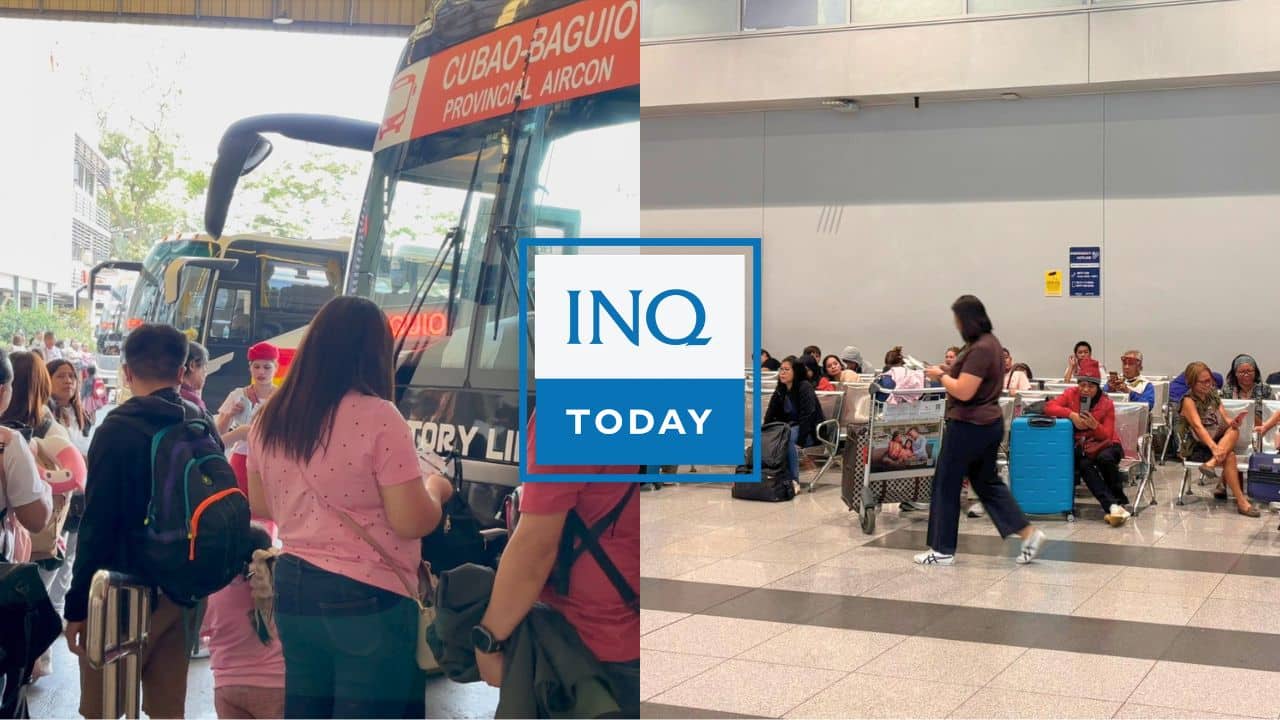 INQToday: Volume of passengers builds up in Cubao bus stations, Naia on Holy Tuesday