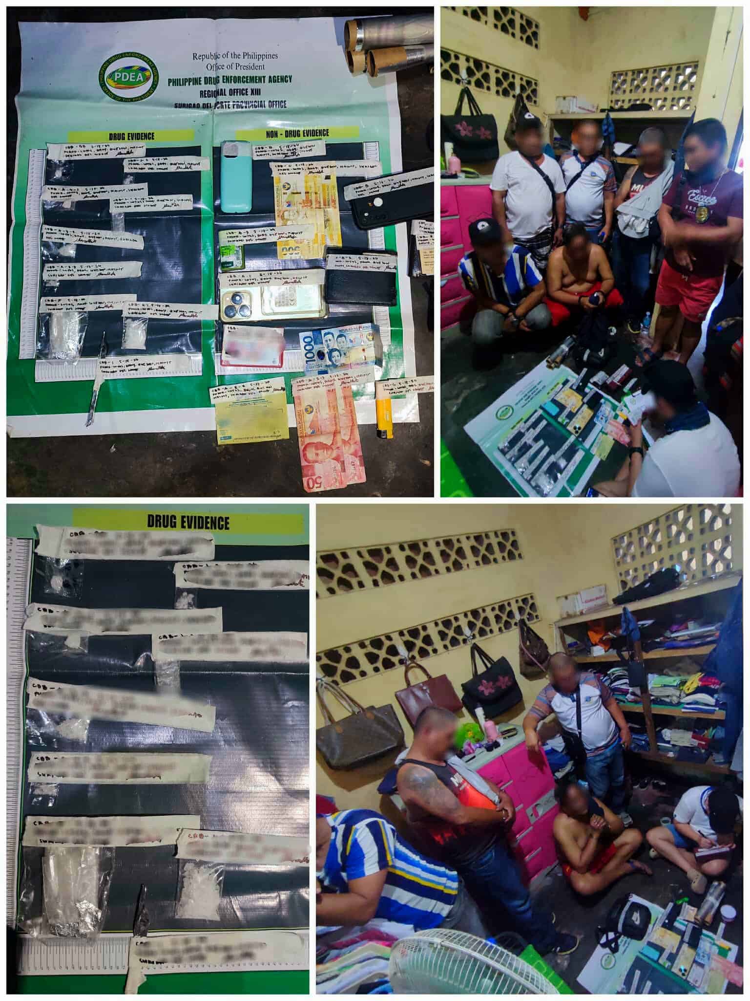 Ex-village official, 2 LGU workers nabbed in Surigao drug den bust