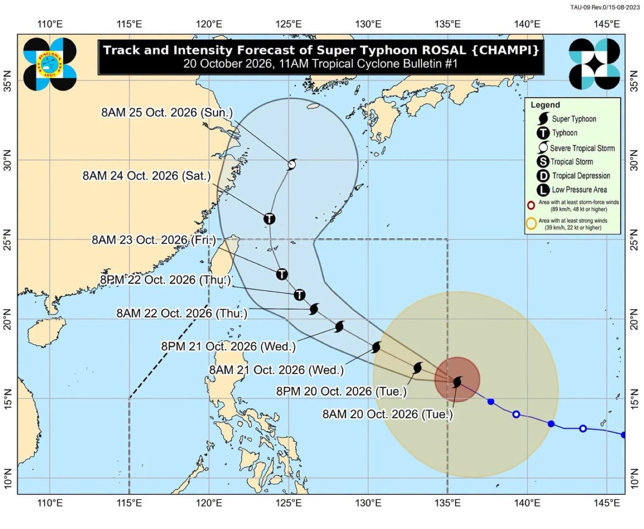 Super Typhoon Rosal enters PAR; Signal No. 1 in 5 Luzon areas