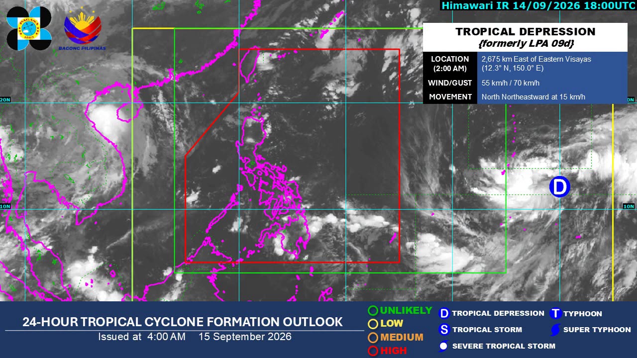 Easterlies to affect N. Luzon; localized thunderstorms to prevail over PH