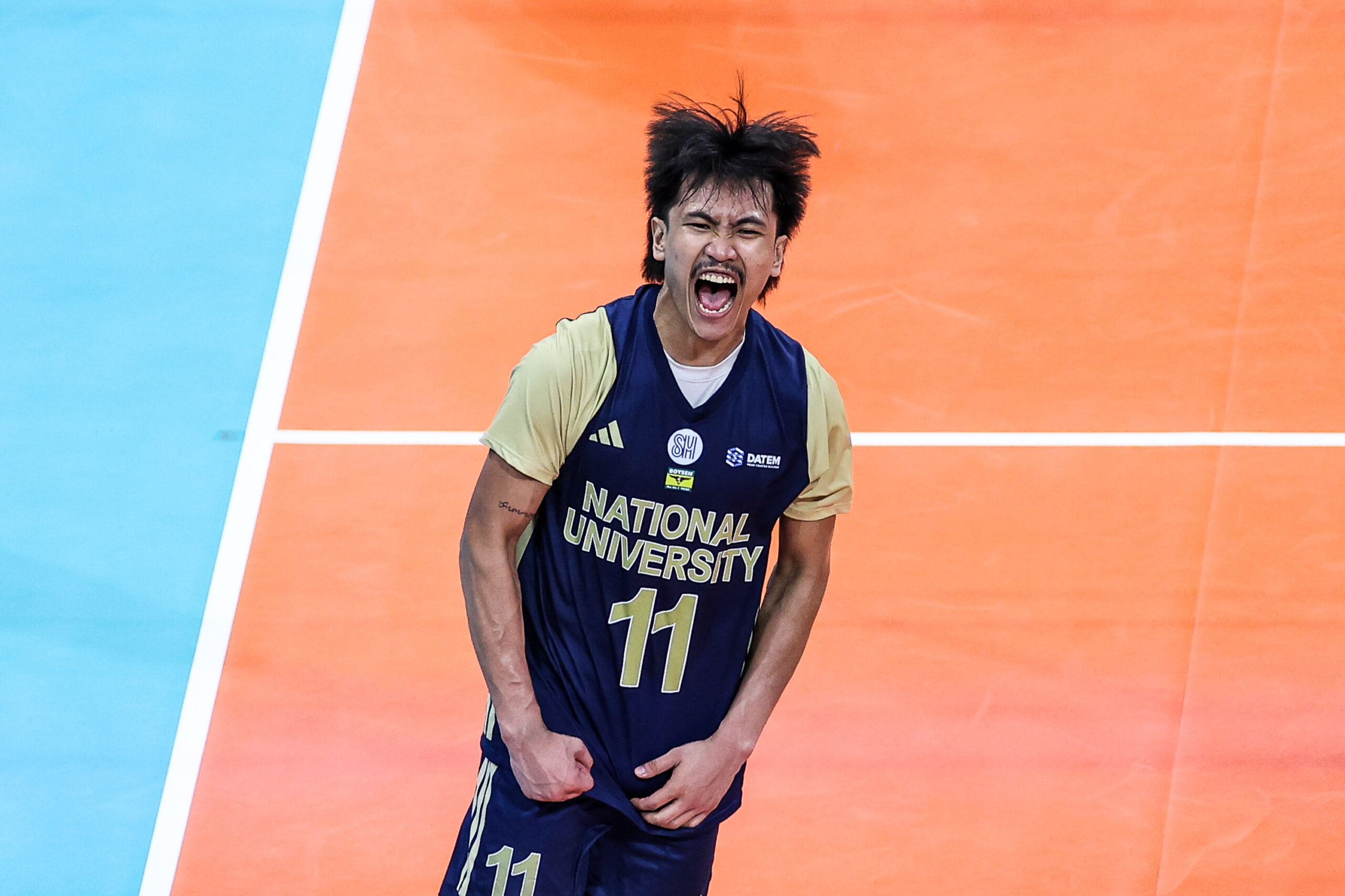 NU Bulldogs' Jade Disquitado during a game vs FEU Tamaraws in the UAAP Season 88 men's volleyball Finals. 