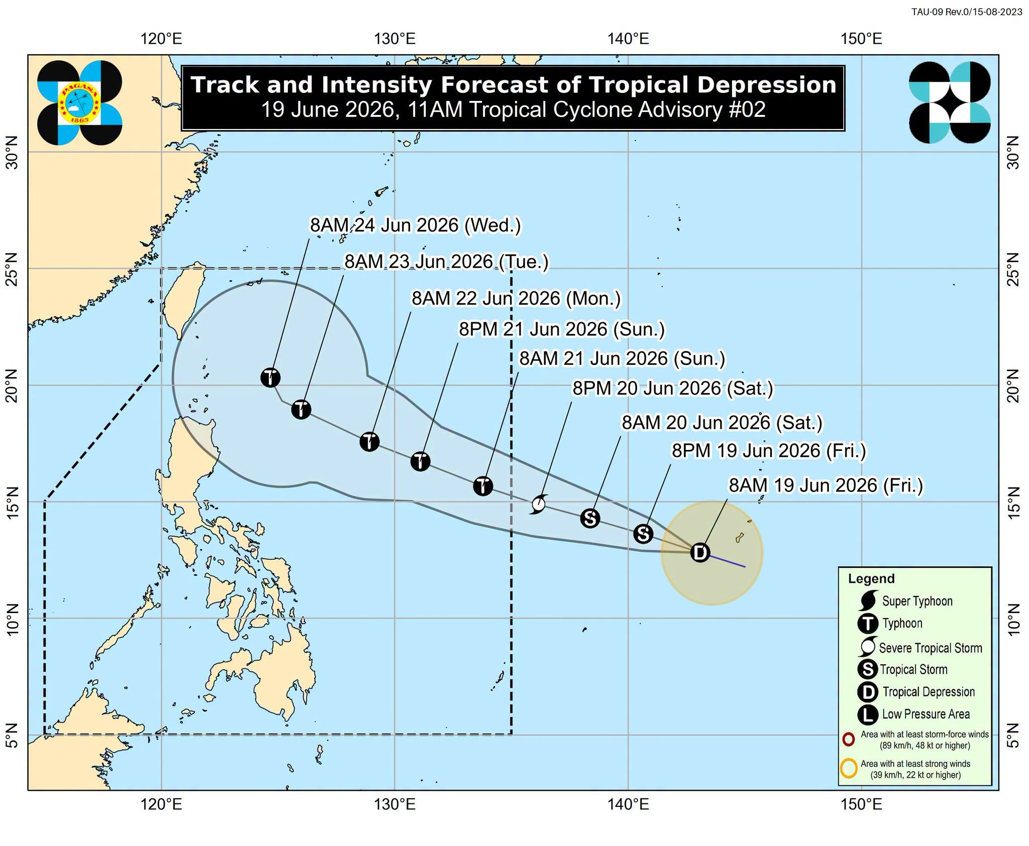 Tropical depression outside PAR may become a storm late Friday