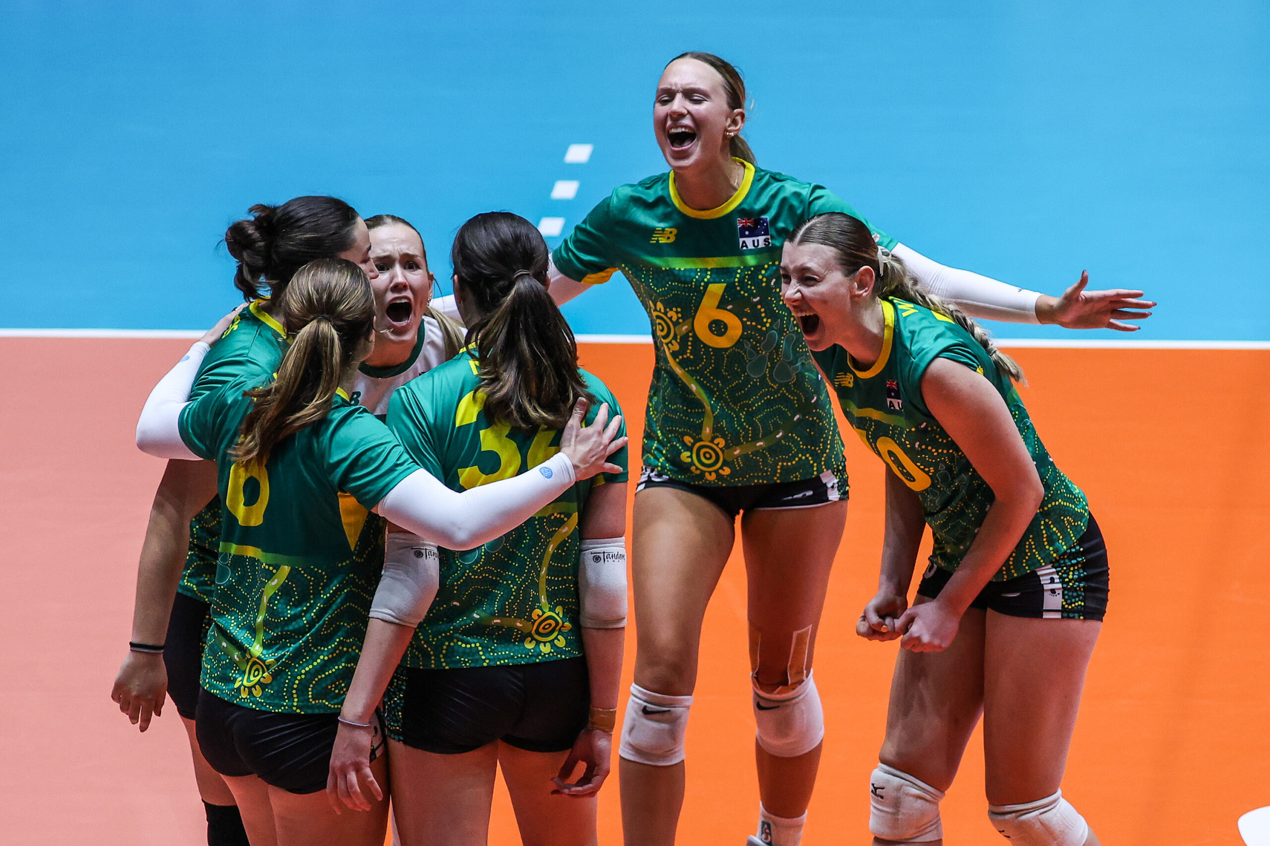 Australia in action vs Alas Pilipinas in the AVC Women's Nations Cup in Candon