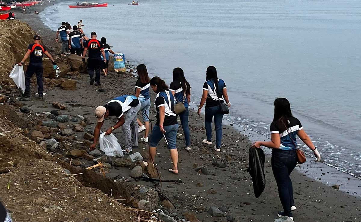 DENR Caraga, partners remove 6 tons of coastal waste