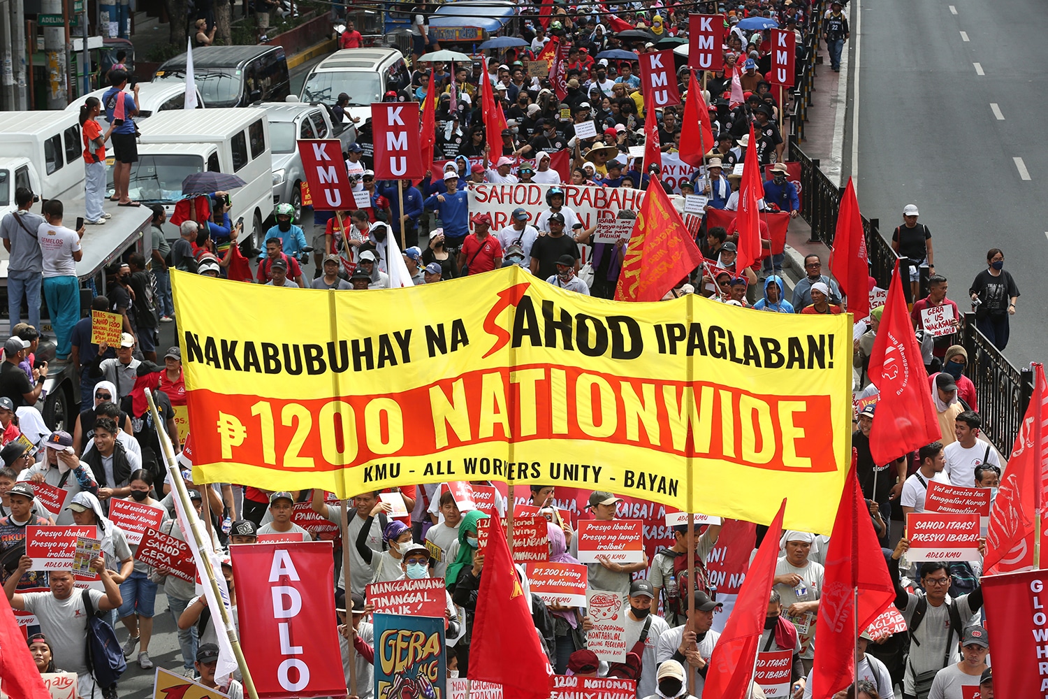 Marcos asks labor to just ‘keep going’ as wage hike clamor grows