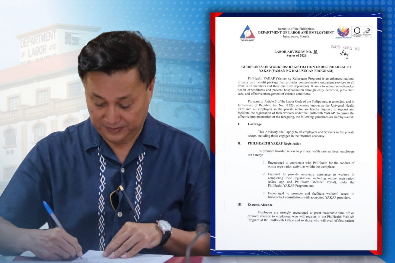Dole to private employers: Register workers under PhilHealth’s Yakap