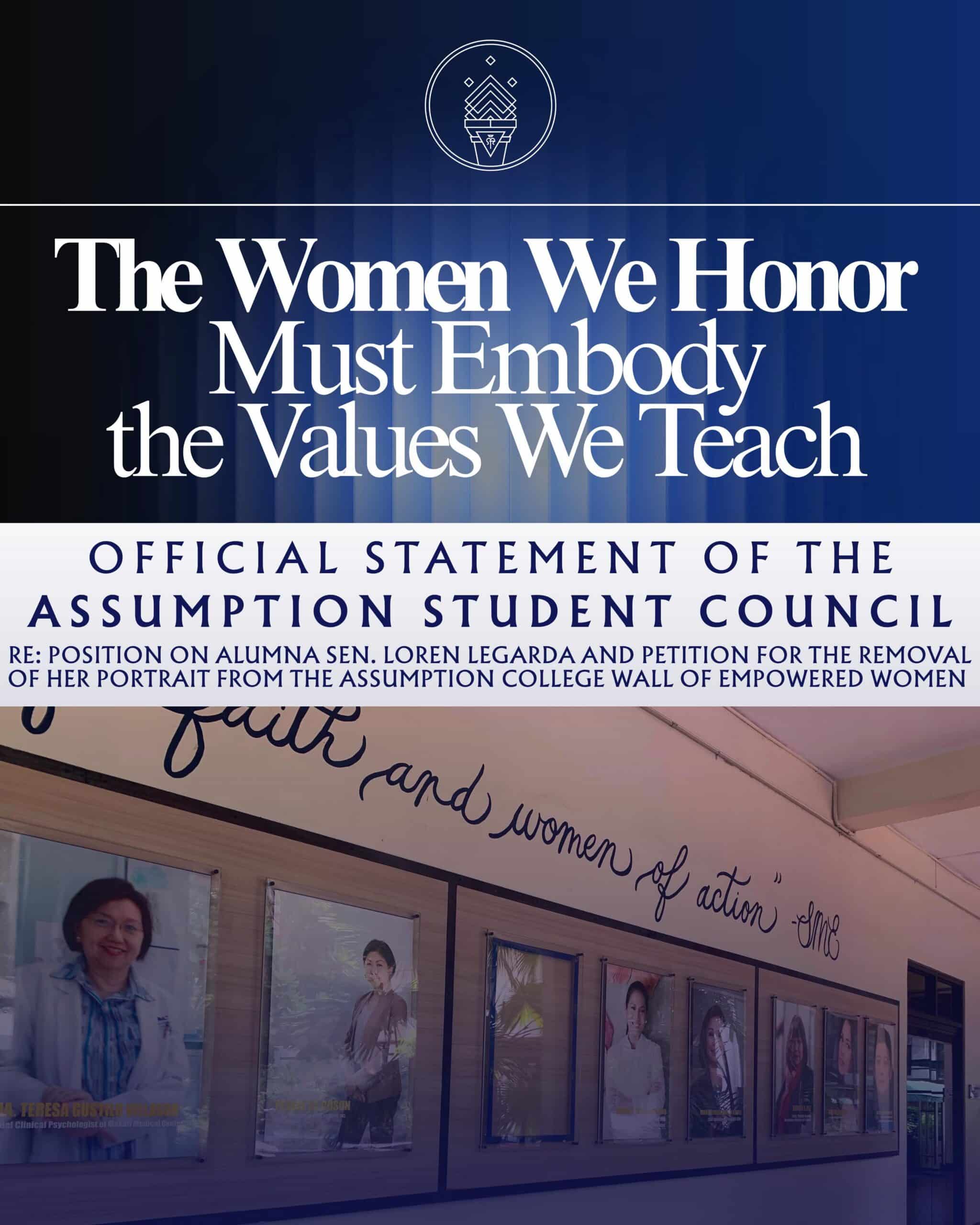 Assumption, UP student groups slam Legarda, Cayetano