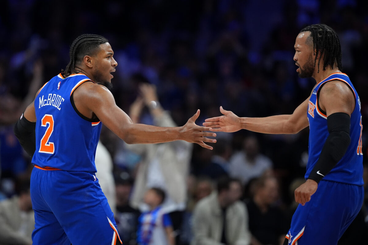 McBride Jalen Brunson Knicks vs 76ers Game 4 NBA Playoffs