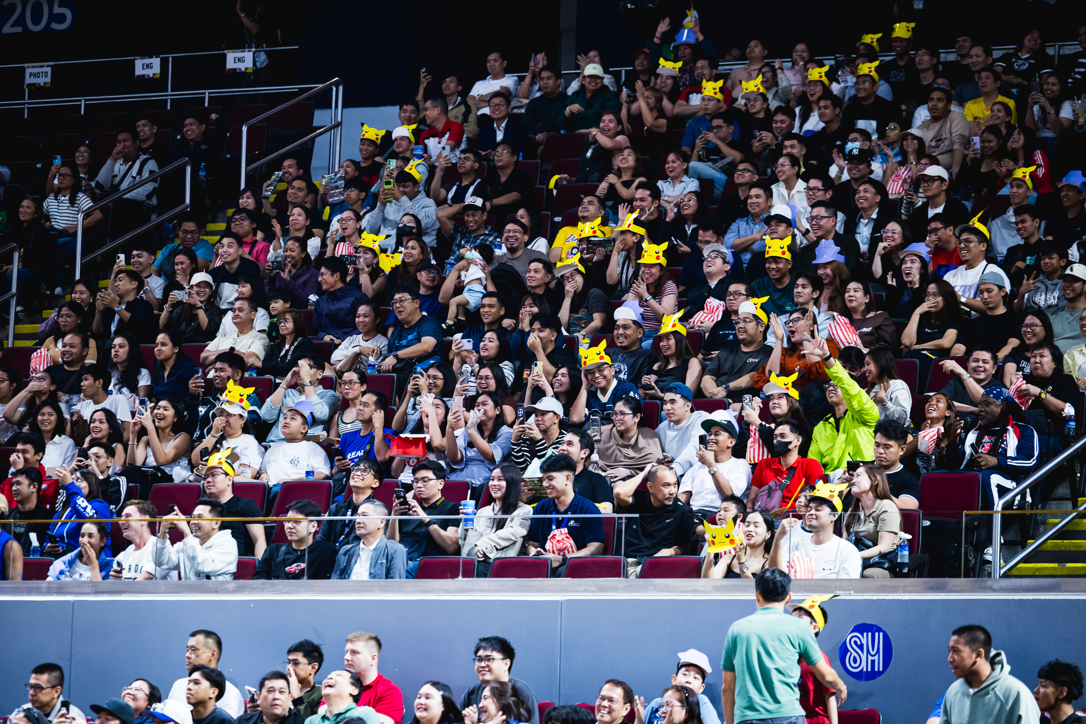 Fans at Mall of Asia Arena during the Japan B.League Manila preseason games.