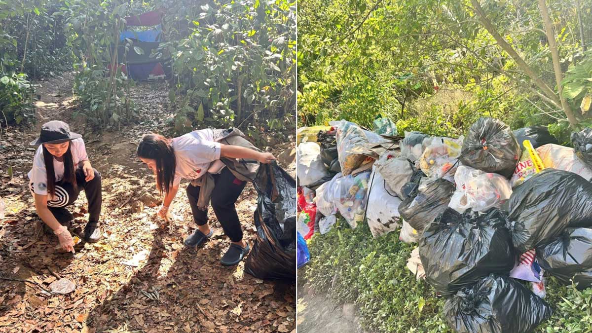 Mount Banahaw marred by piles of trash from Holy week pilgrims, tourists