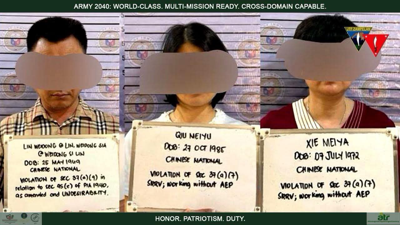 4 Chinese nationals arrested Zamboanga operations