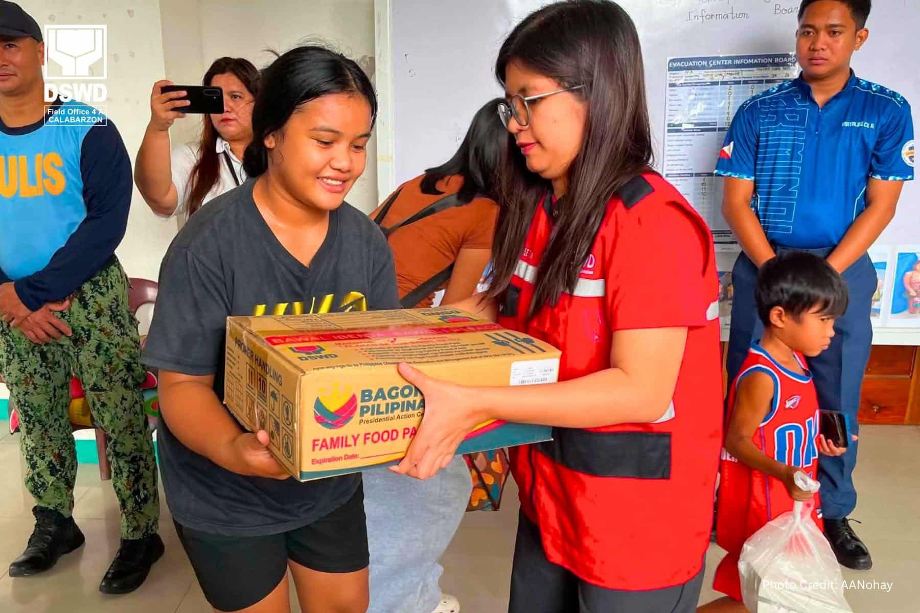 Over 10,000 families still at Calabarzon evacuation centers, says DSWD
