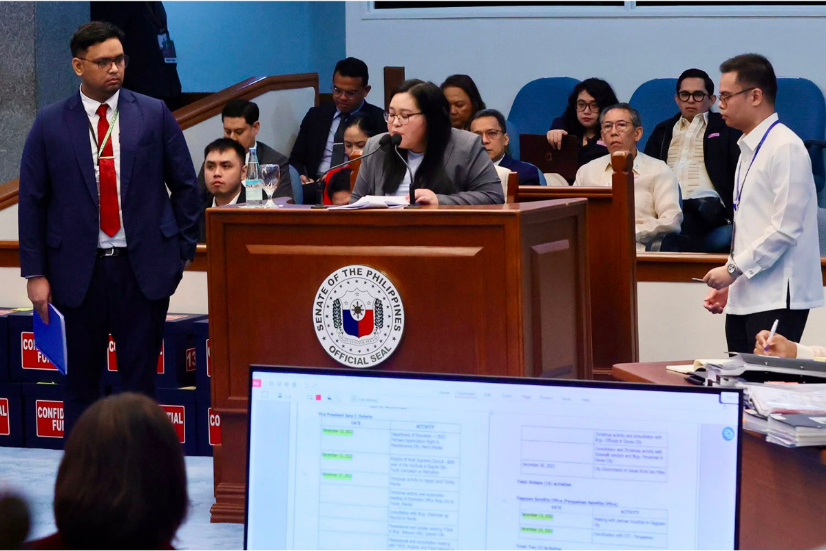 Sara Duterte’s secret funds given on same dates, at various sites