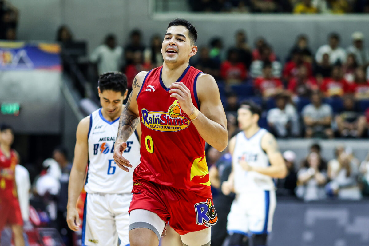 Caelan Tiongson Rain or Shine vs Meralco PBA