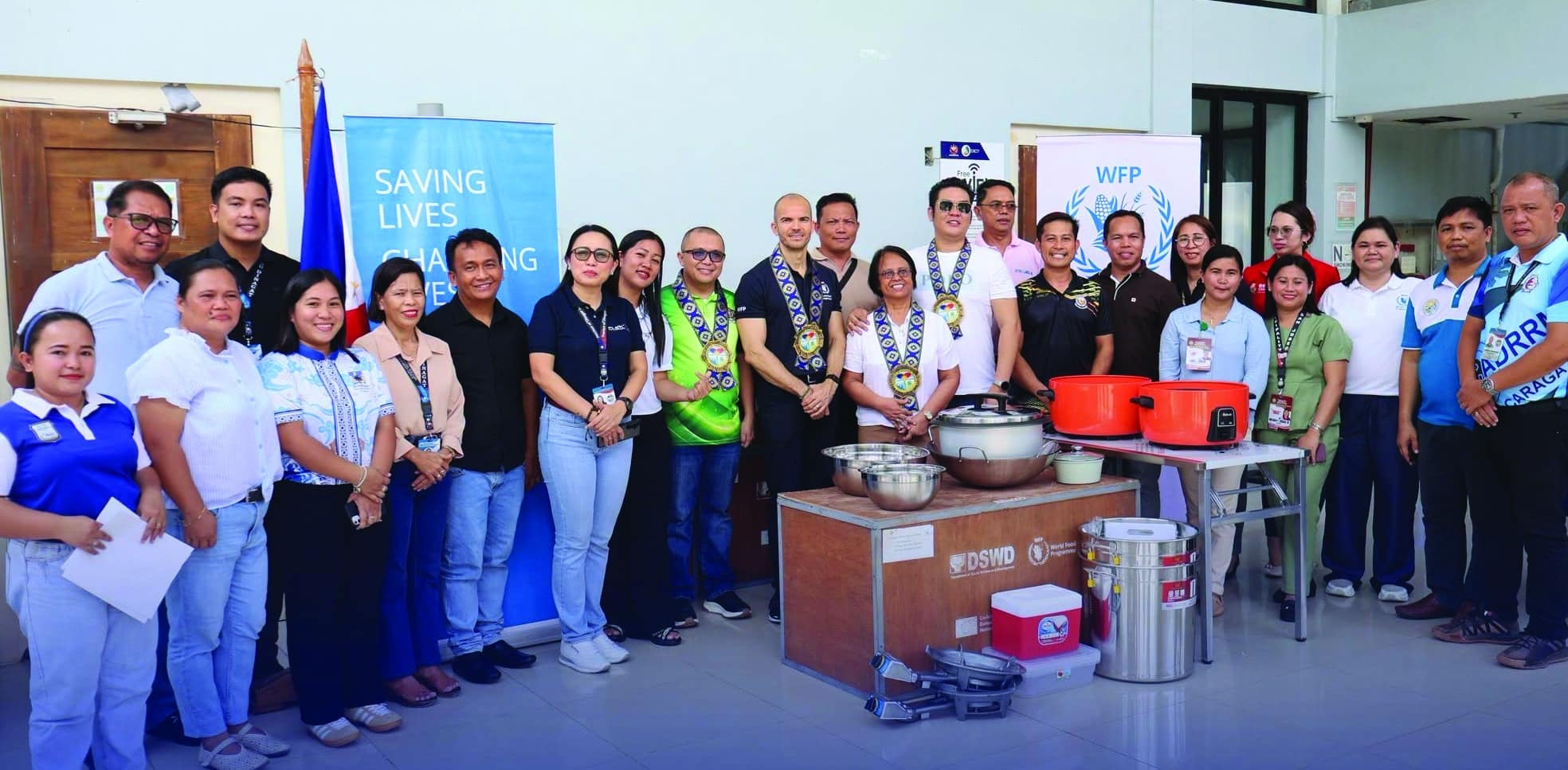 WFP community kitchen kits boost Dinagat disaster response