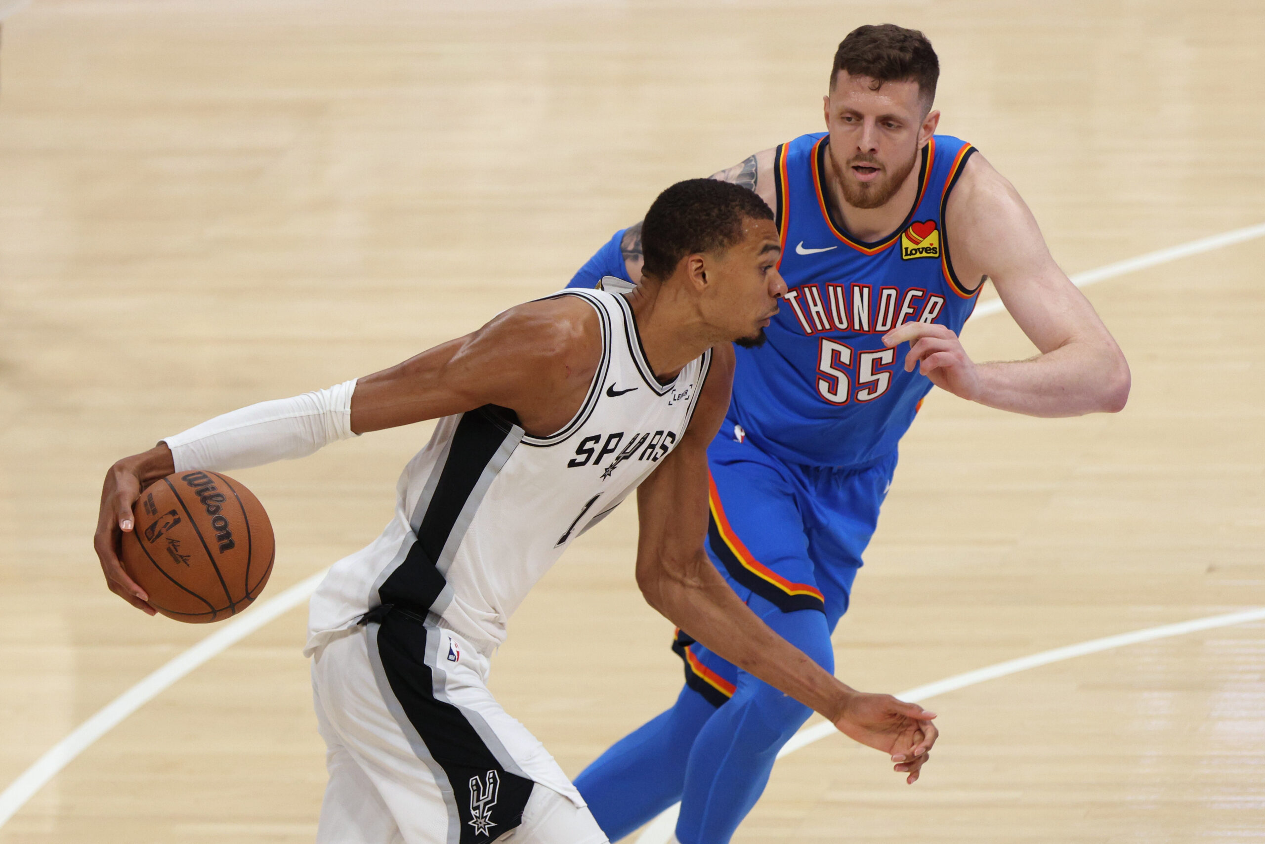 NBA Playoffs scores today San Antonio Spurs vs Oklahoma City thunder Victory Wembanyama