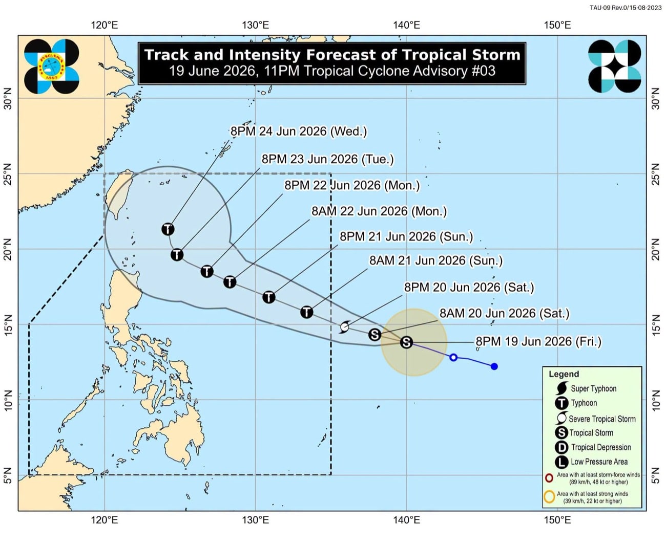 Cyclone outside PAR now tropical storm; rains seen in parts of PH