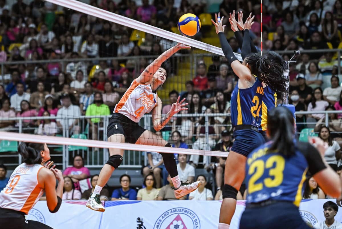 Ara Galang (left) comes off the bench and steps up big for Farm Fresh.