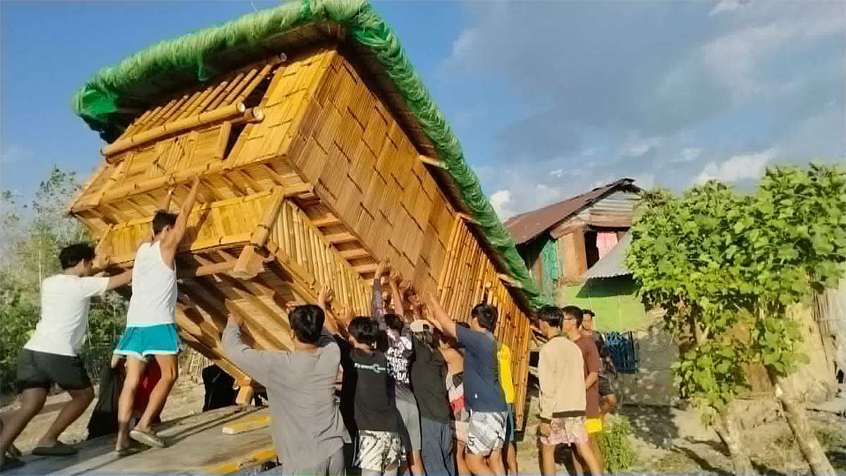 Six families in Pangasinan town get new nipa huts from LGU