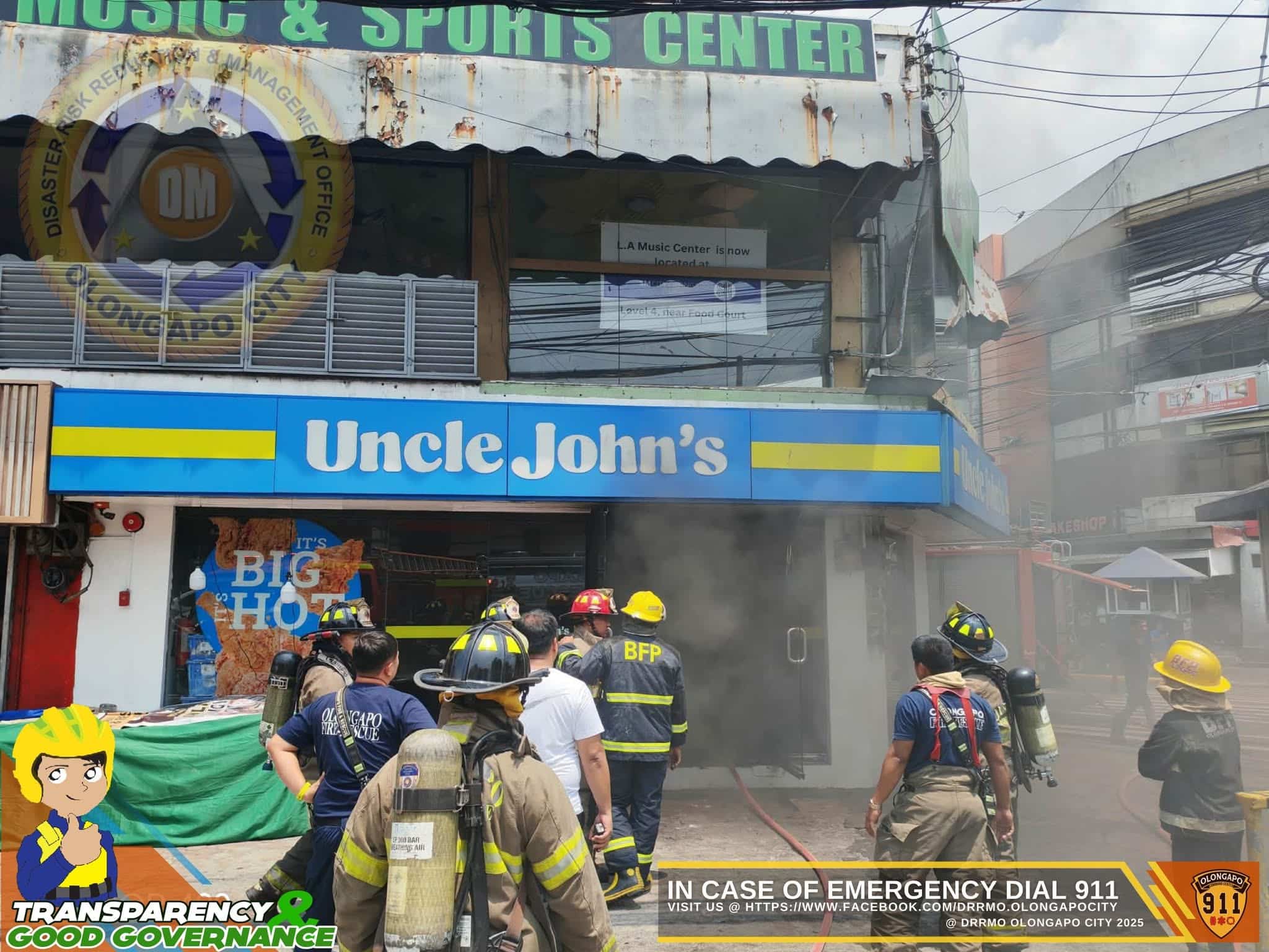 Fire hits convenience store in Olongapo City