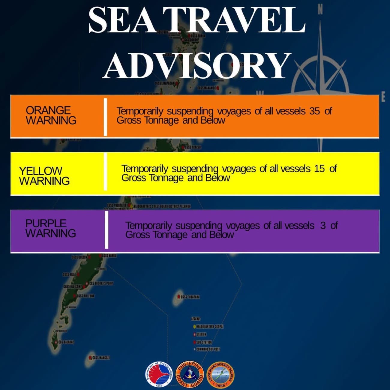 PCG suspends sea travel in Palawan due to rough seas