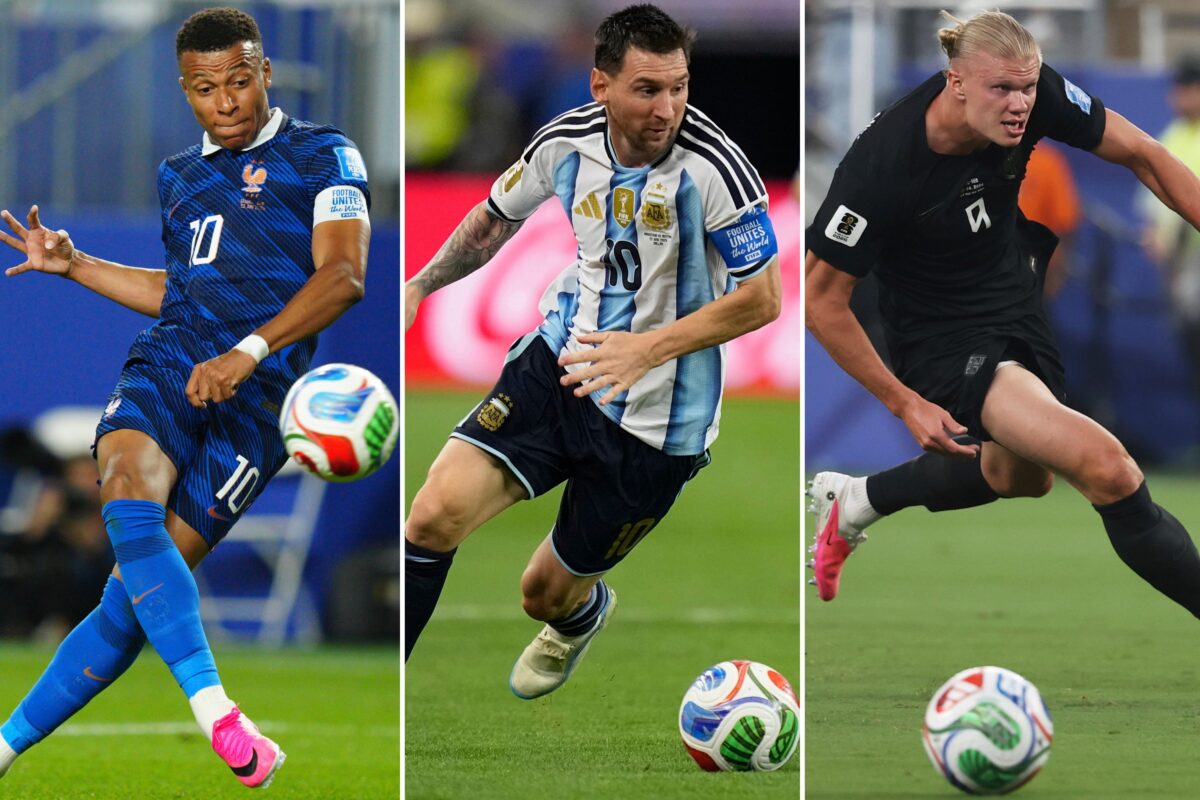 Kylian Mbappe, Lionel Messi, Erling Haaland