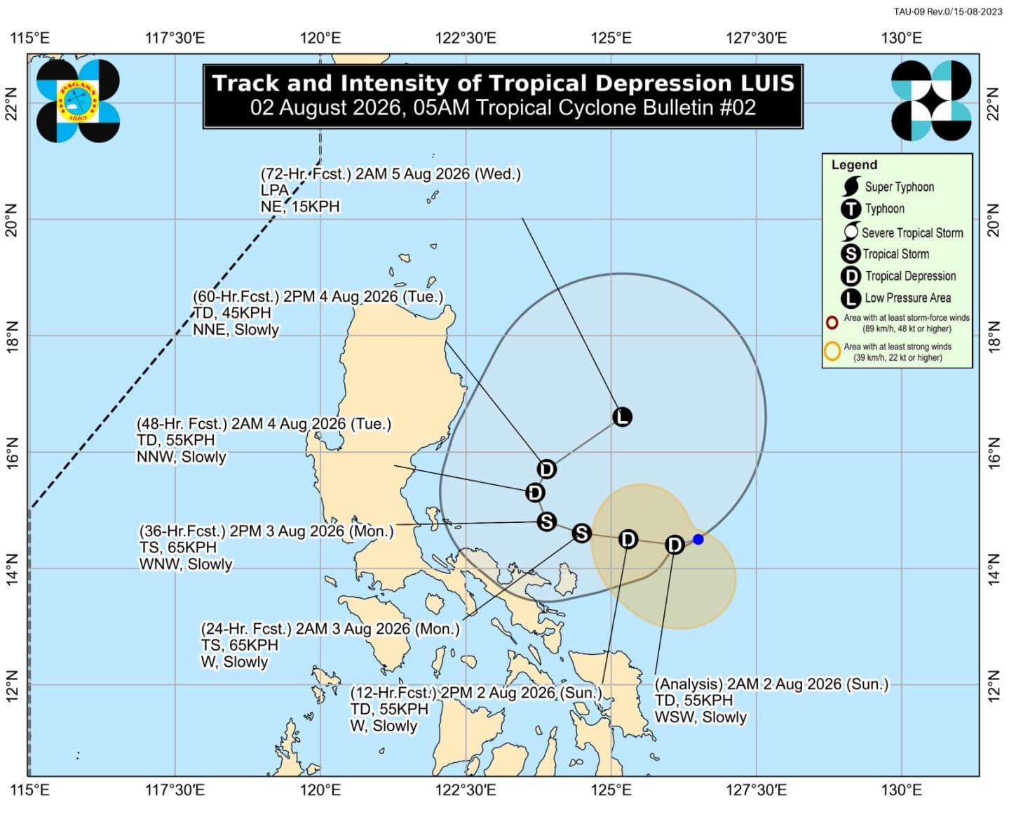 Signal no. 1 up in 4 areas in Luzon due to TD Luis