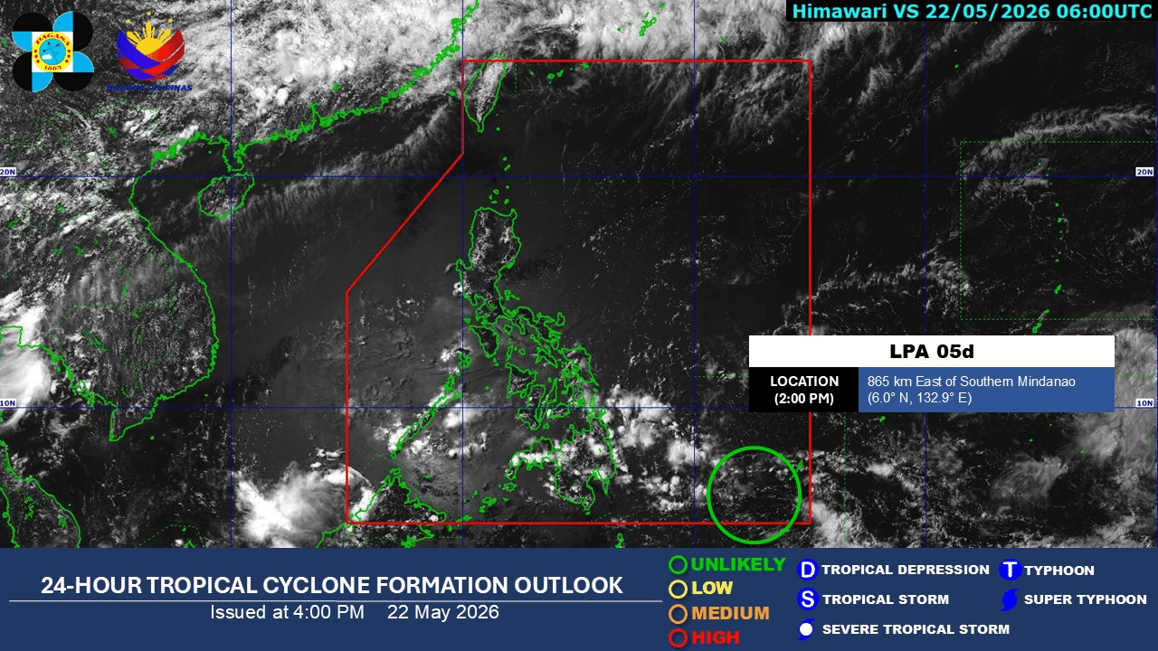 LPA’s trough affecting parts of Mindanao, Visayas