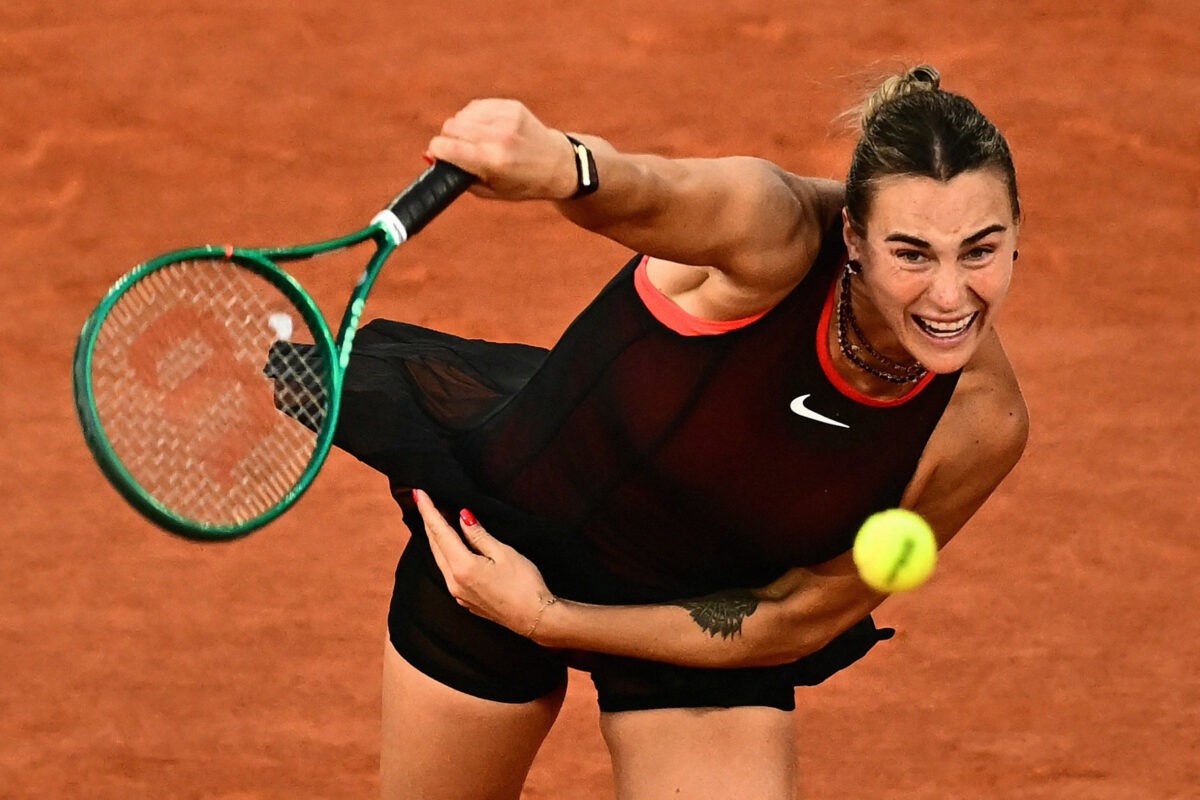 World number one Aryna Sabalenka took down fellow four-time Grand Slam champion Naomi Osaka in straight sets in Monday's night-session match to reach the French Open quarter-finals.