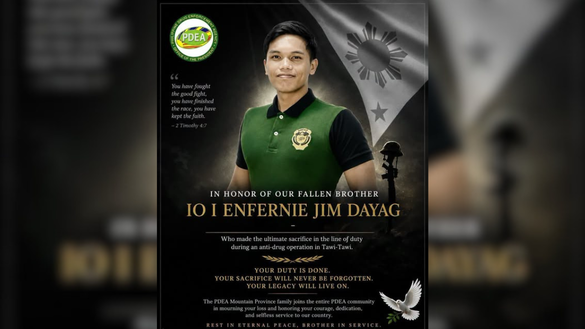 PDEA-Mountain Province grieves agent’s death in Tawi-Tawi drug op