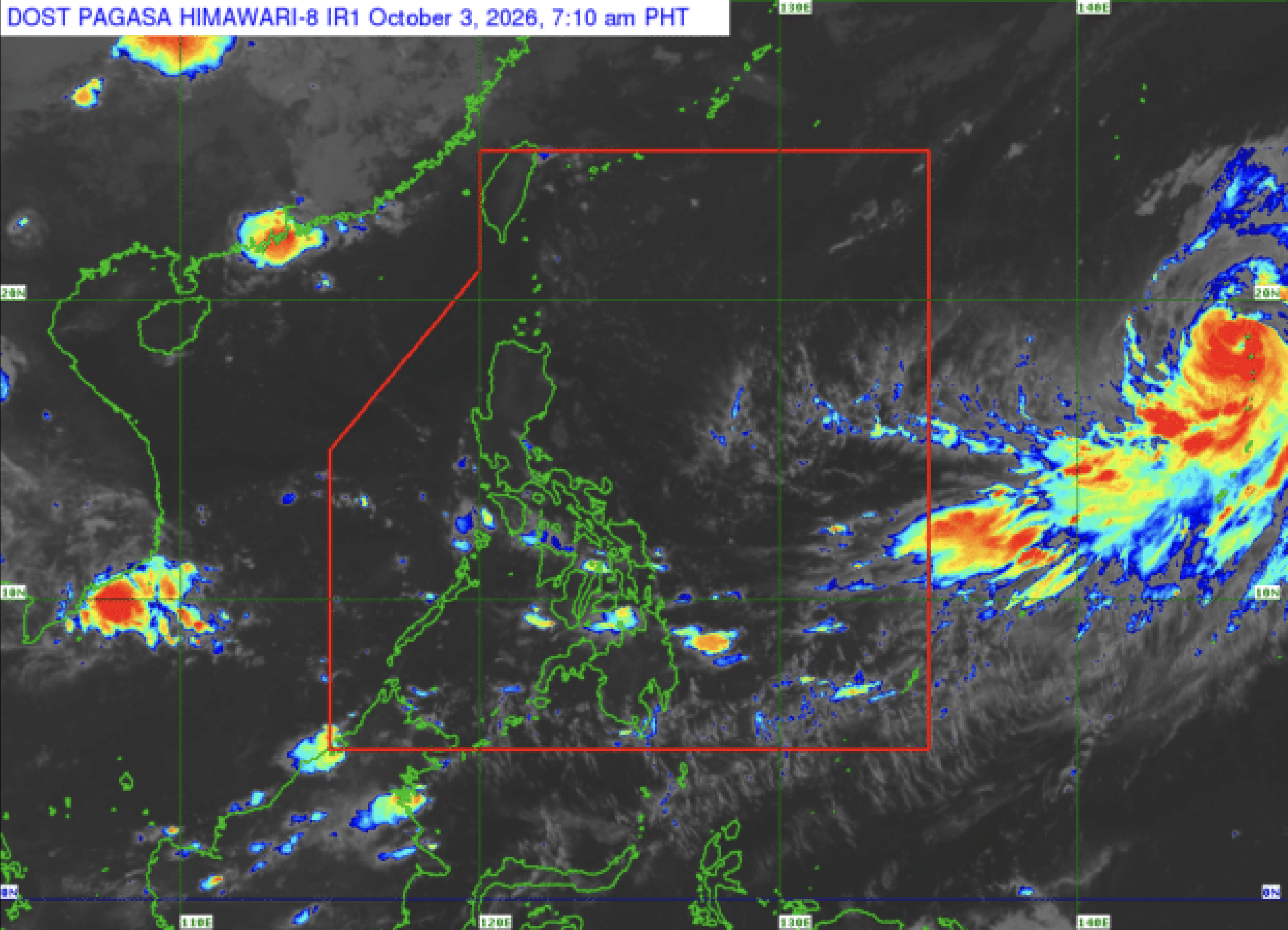 Cloudy skies, rain to prevail in parts of Visayas, Mindanao on Saturday, Oct. 3