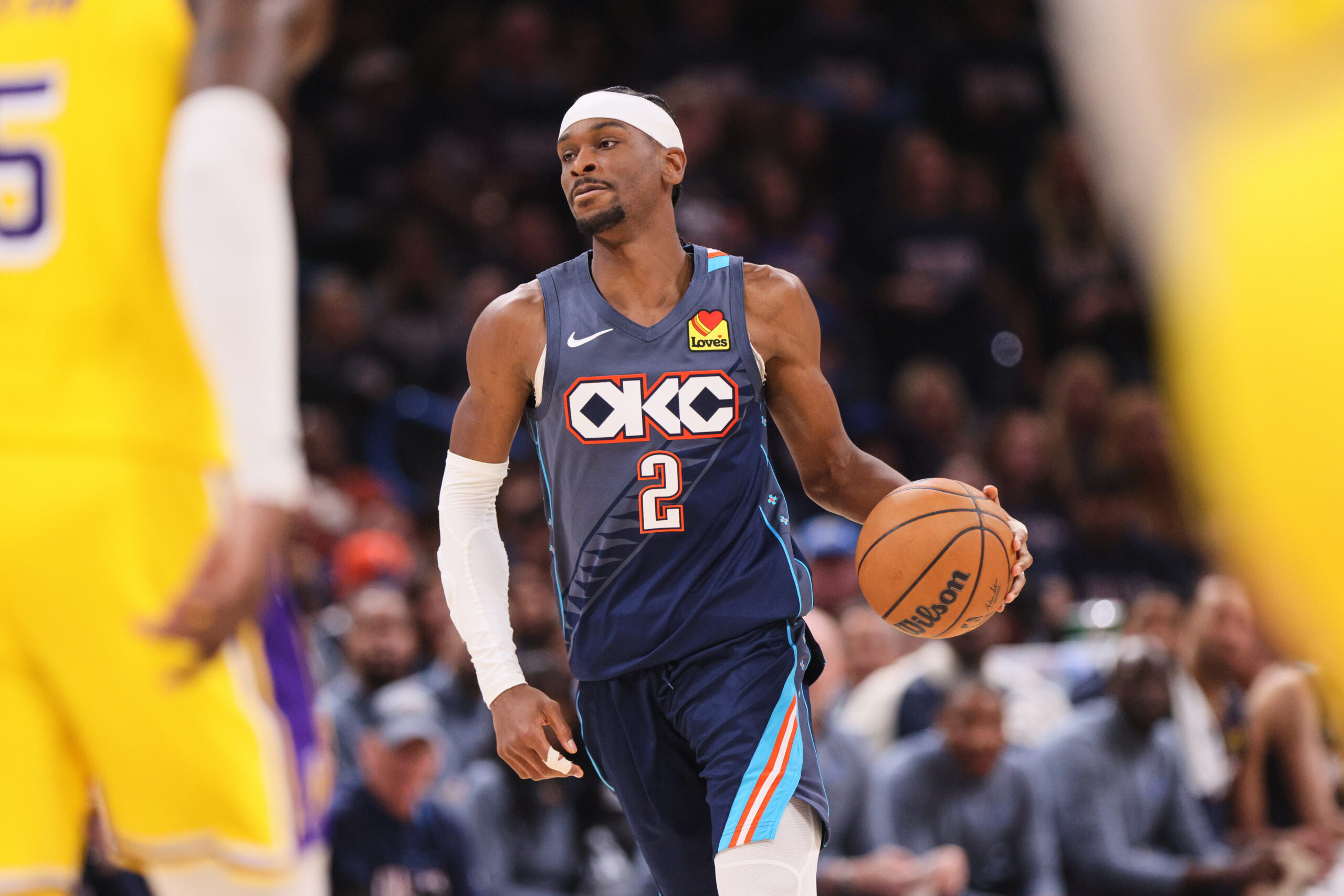 NBA scores today Los Angeles lakers vs Oklahoma City Thunder Shai Gilgeous-Alexander 