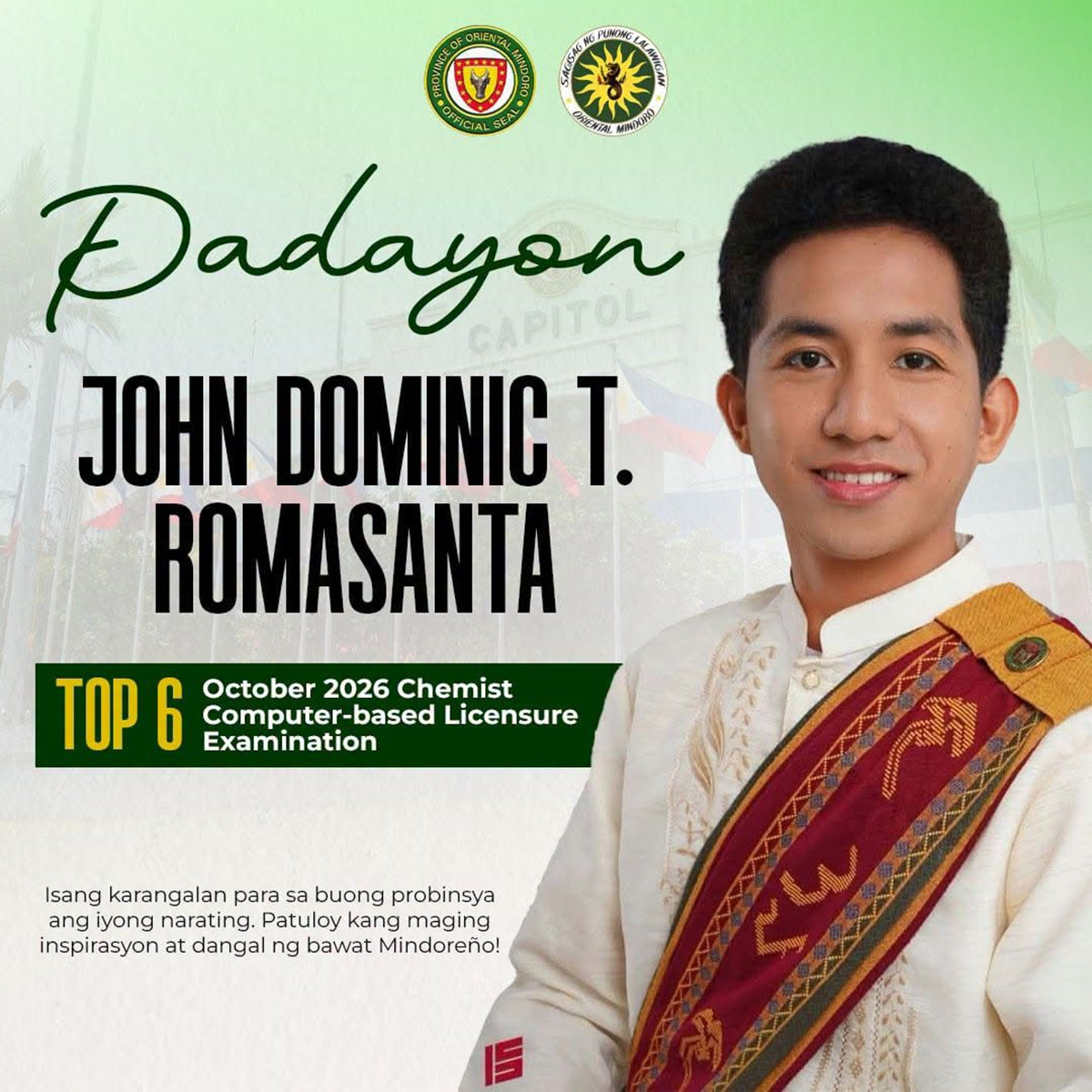 Mindoro chemist lands Top 6 in 2026 licensure exam