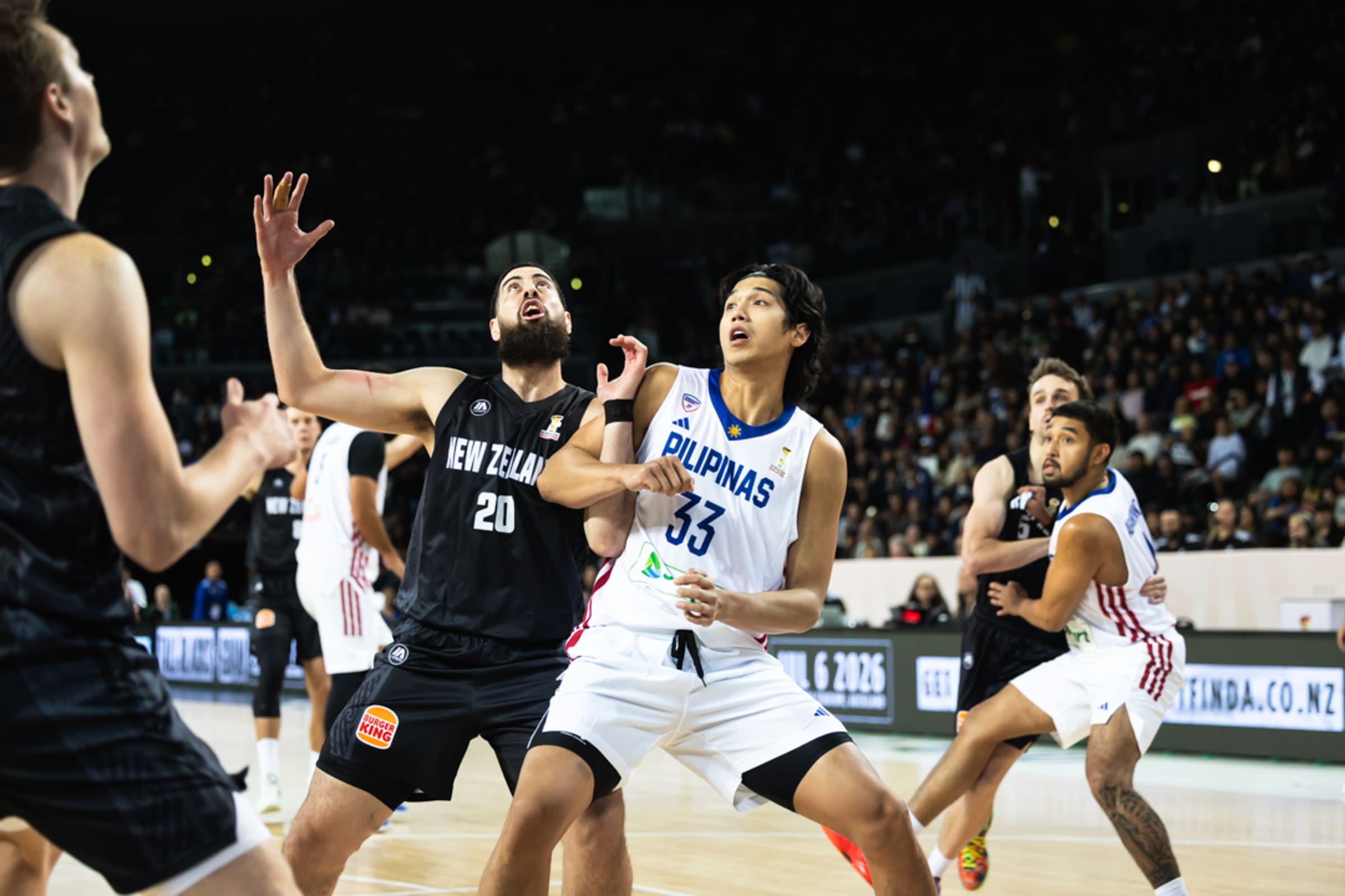 Gilas Pilipinas' Carl Tamayo in action during a game vs New Zealand in the Fiba World Cup 2027 Asian Qualifiers in Auckland.