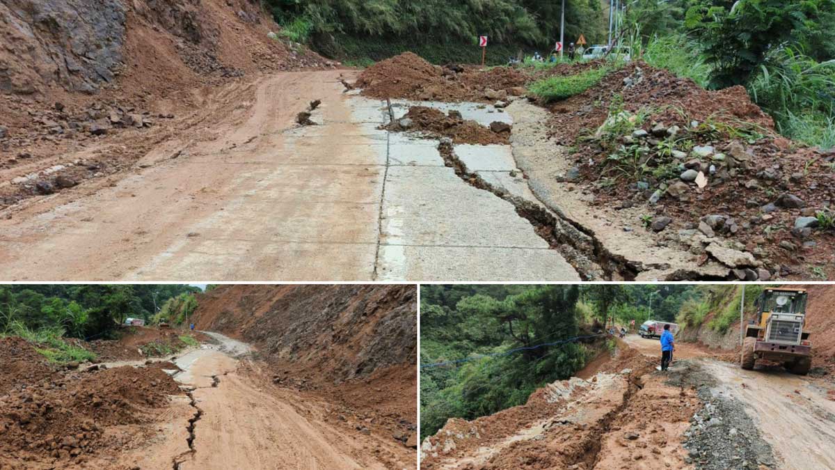 Damaged road in Benguet town closed amid persistent rains