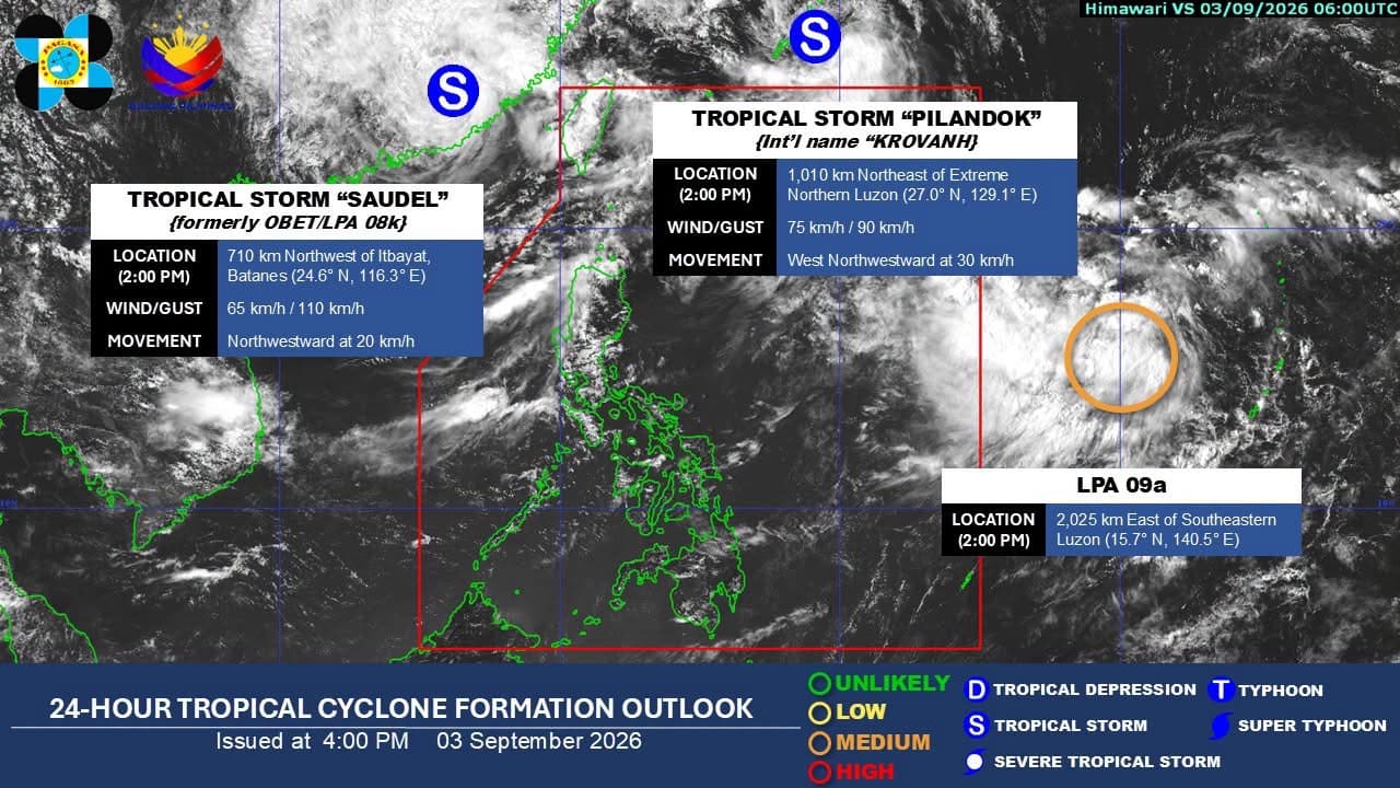 Habagat to bring heavy rains over Luzon, Visayas through Saturday