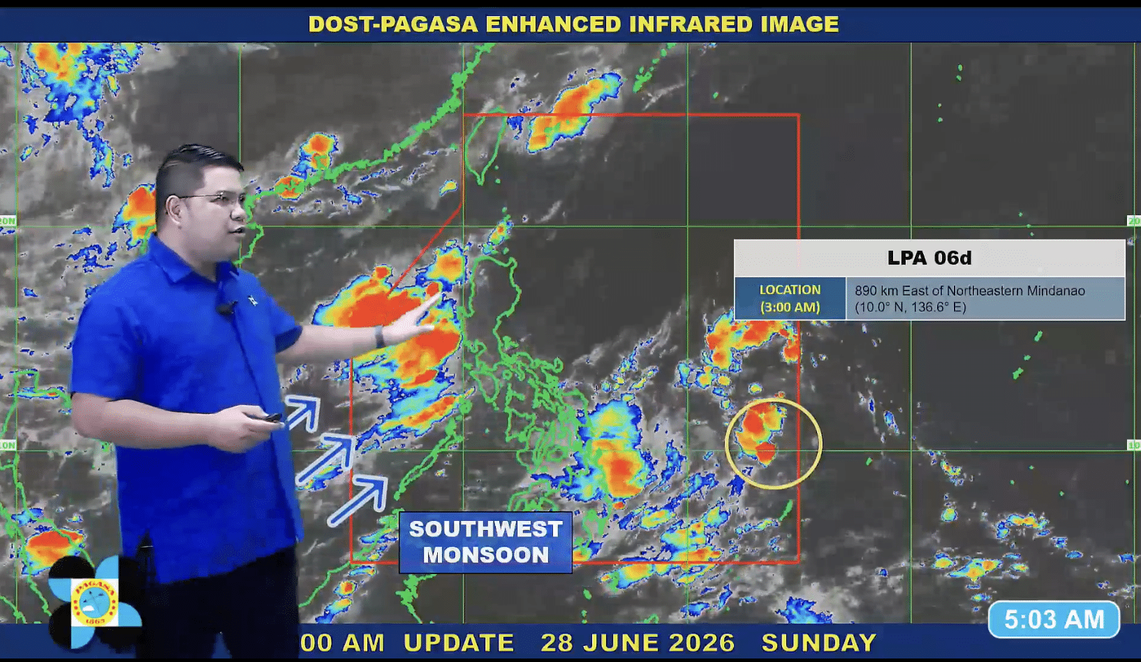Pagasa: LPA in PAR not likely to develop into cyclone in next 24 hours