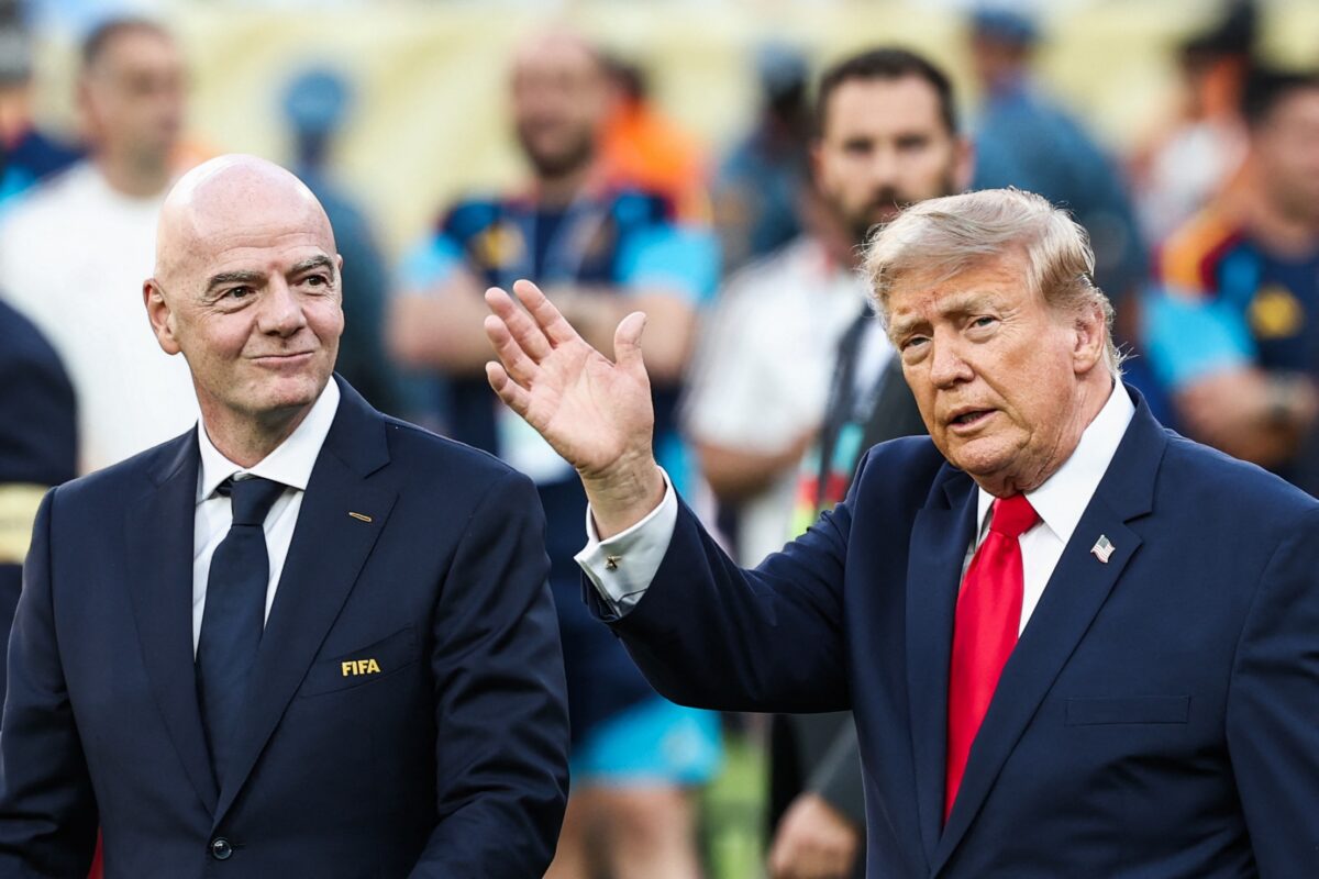 Fifa president Gianni Infantino US President Donald Trump