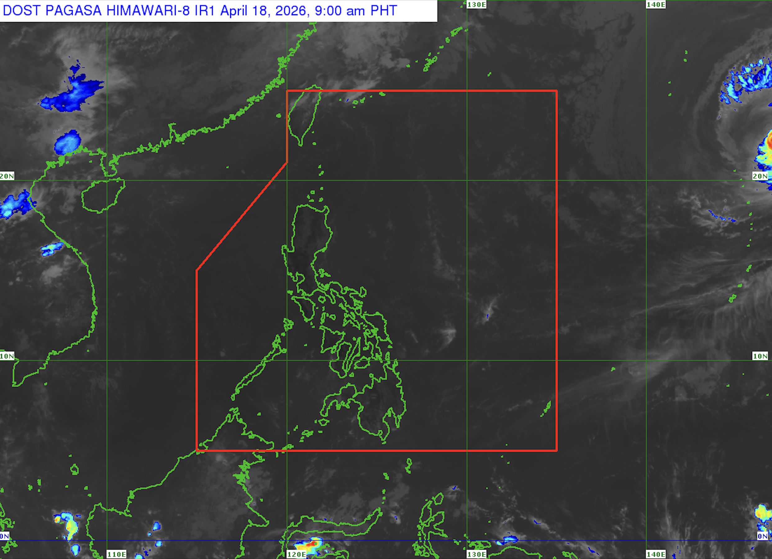 Typhoon Sinlaku outside PAR moves farther away on Saturday (April 18)
