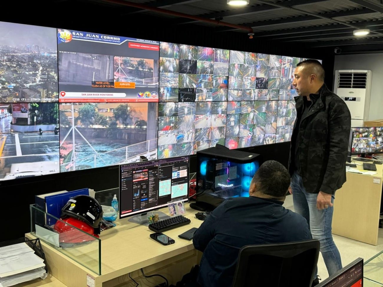 Zamora monitors weather, city conditions from command center