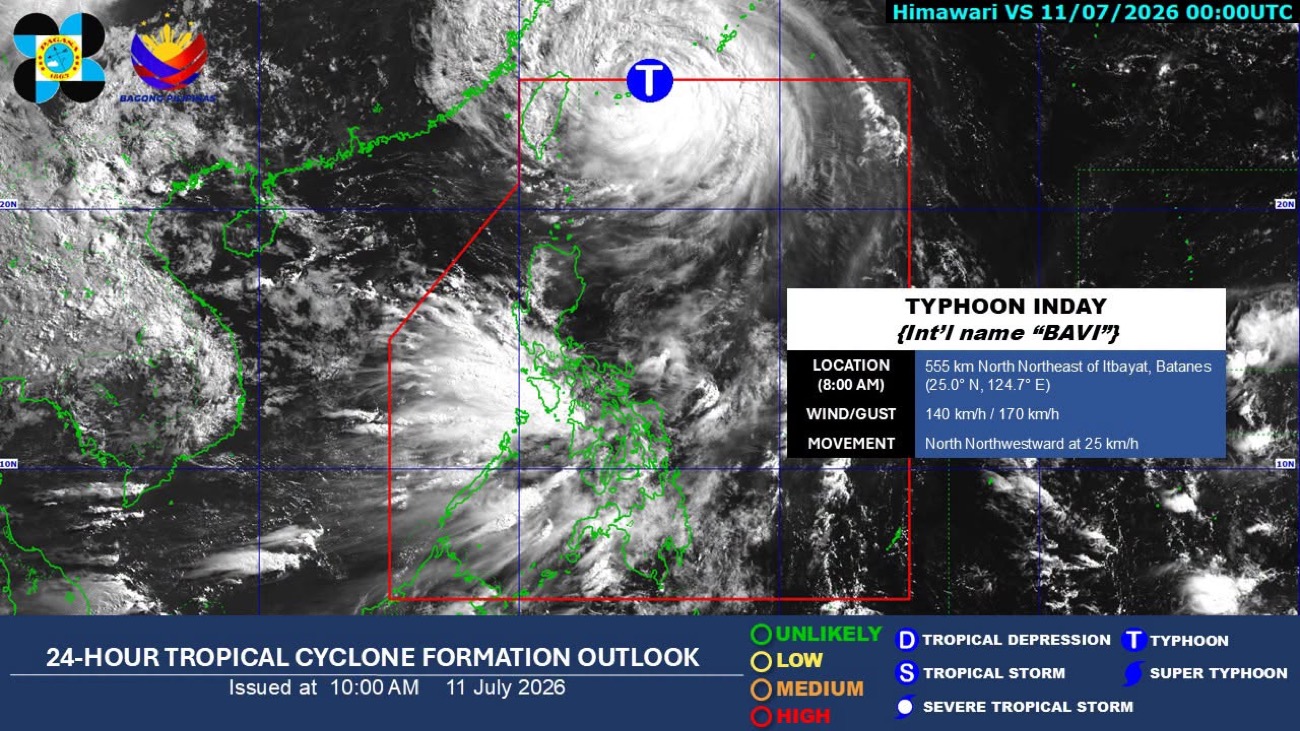 Pagasa: Typhoon Inday exits PAR on Saturday morning