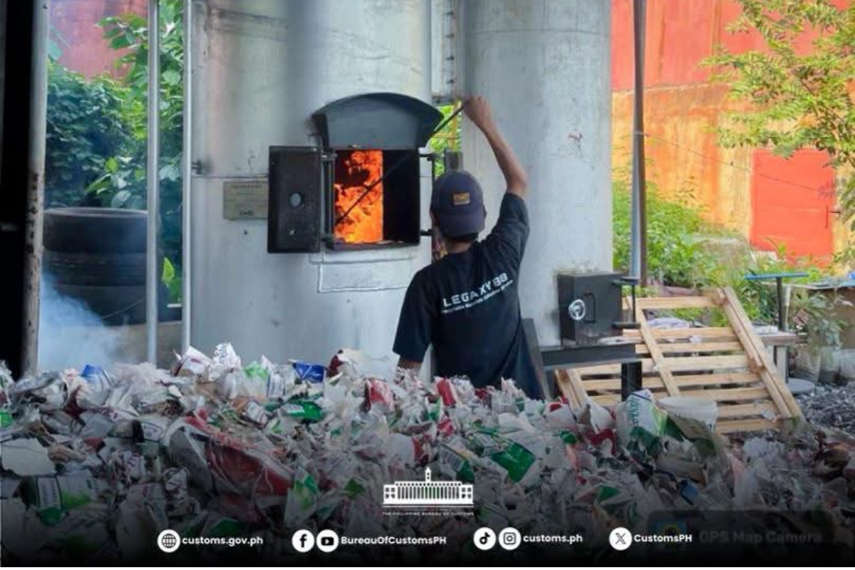 P413M smuggled cigarette disposal continues at Subic customs