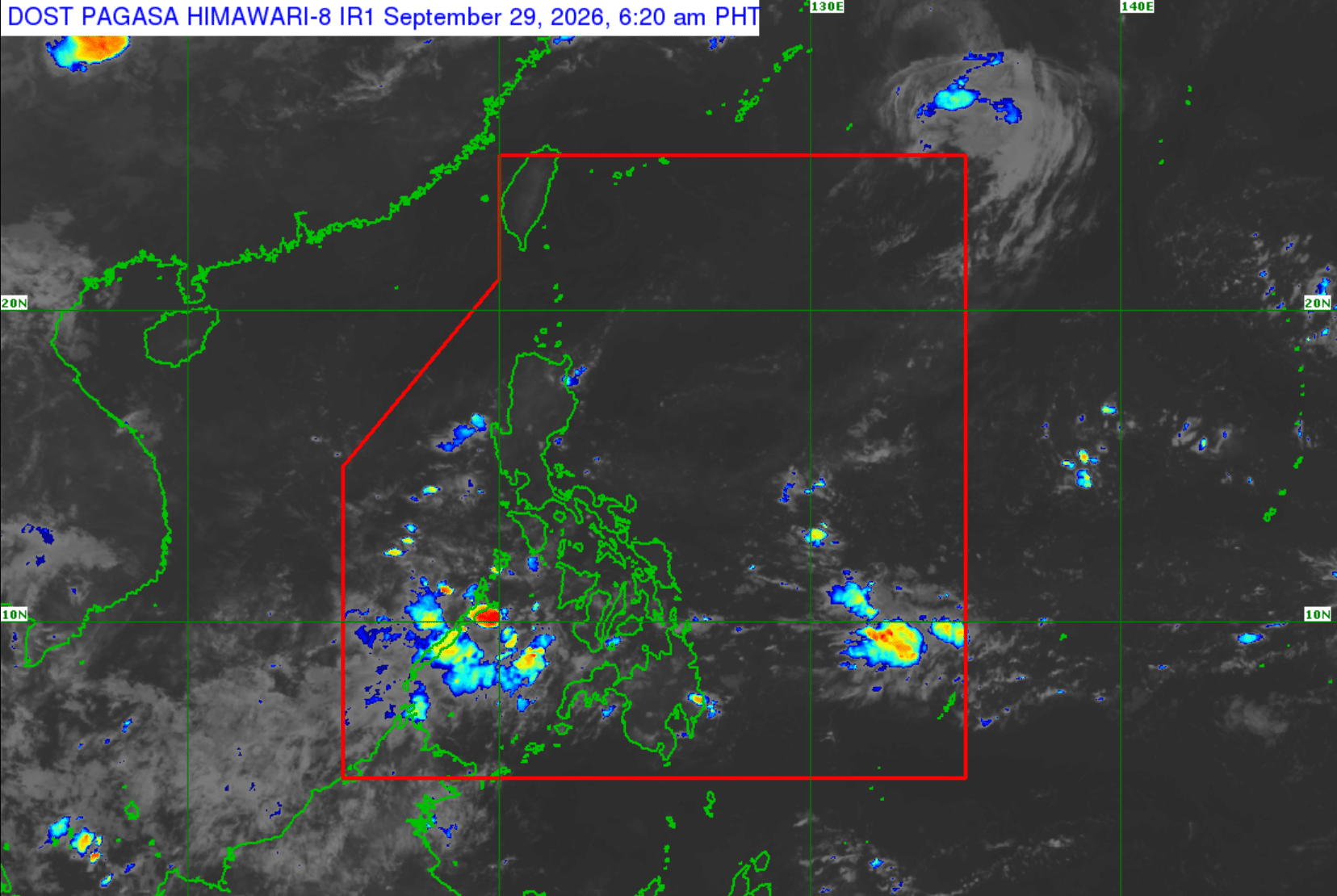 ITCZ to bring rains over Palawan, parts of Visayas, Mindanao Tuesday