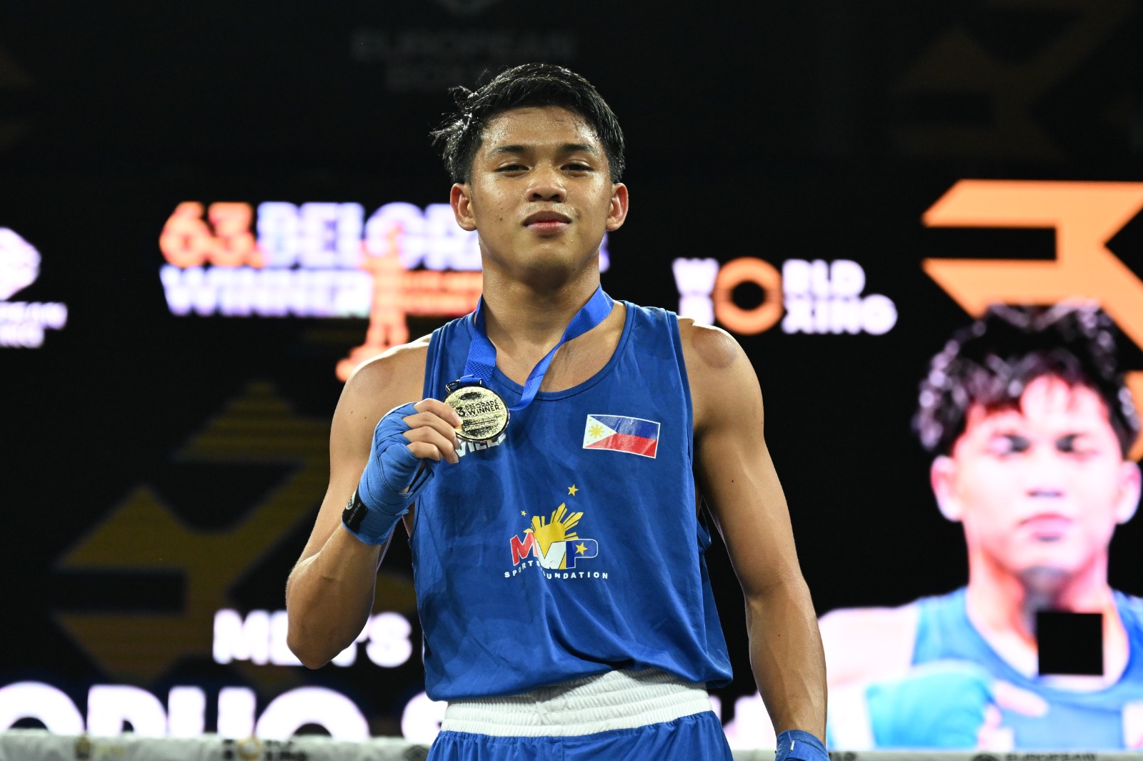 Clark Vicera wins gold in the 63rd Belgrade Winner Elite Men’s and Women’s Boxing Tournament. –