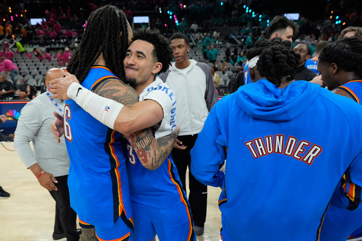 OKC Thunder Jaylin Williams Jared McCain vs Spurs NBA Playoffs Game 3