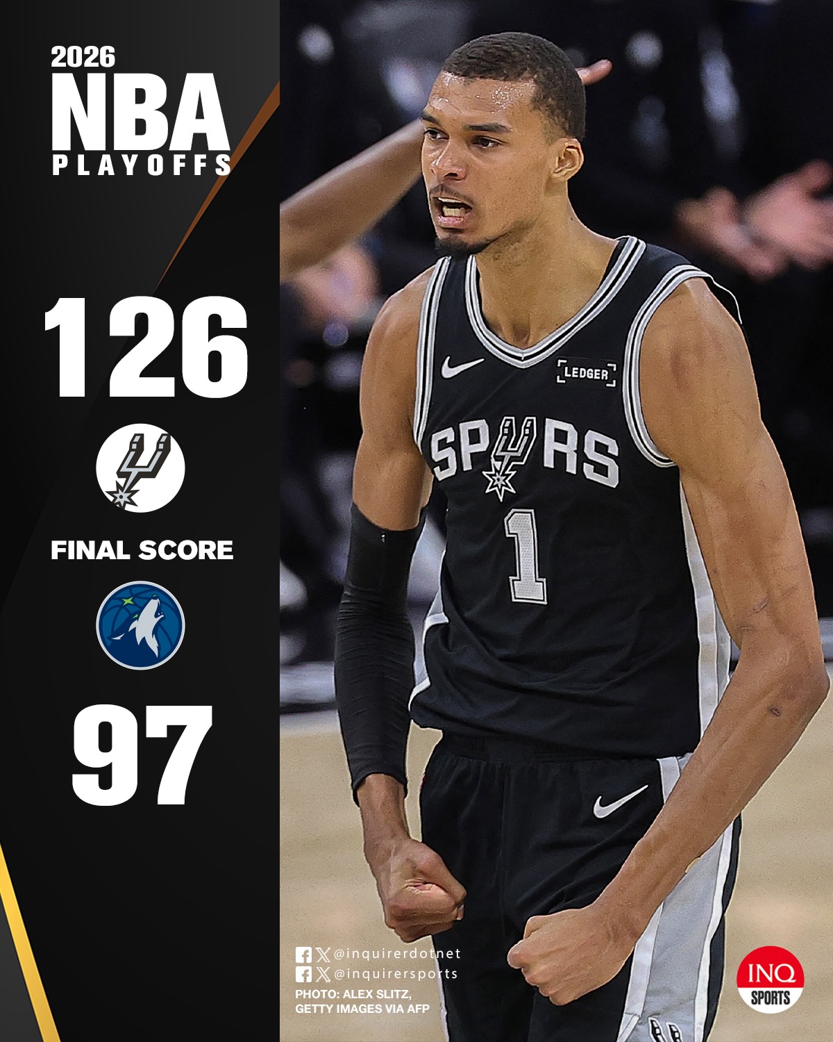 NBA Playoffs Game 5 San Antonio Spurs vs Minnesota Timberwolves Game 5 Victor Wembanyama