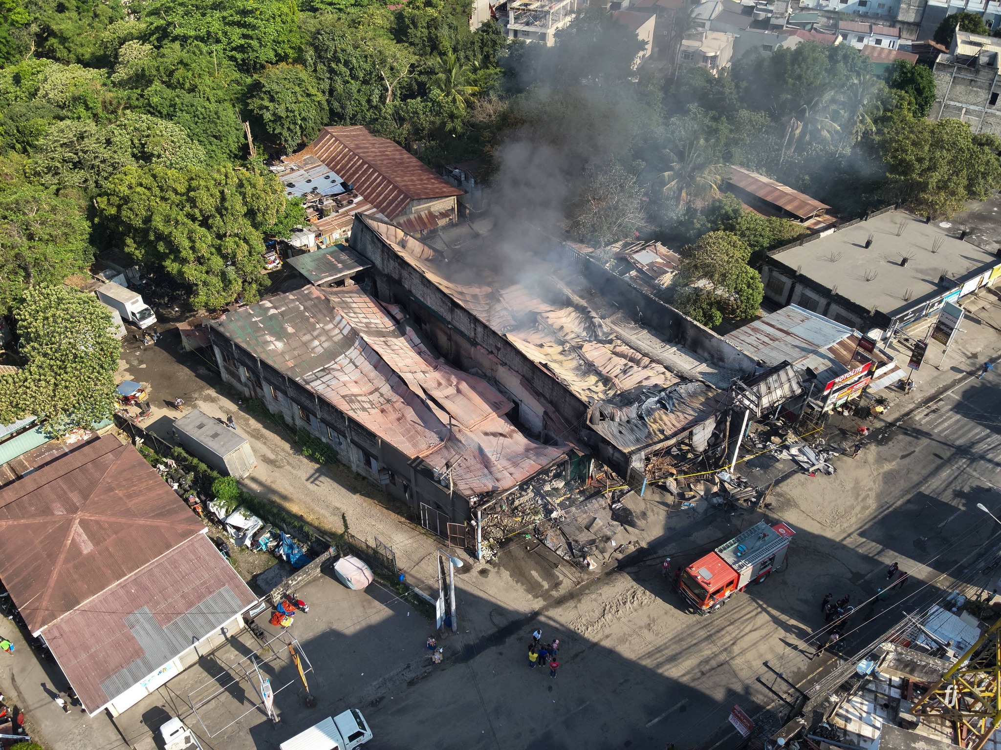 P100M damage seen as fire guts auto supply building in Tuguegarao